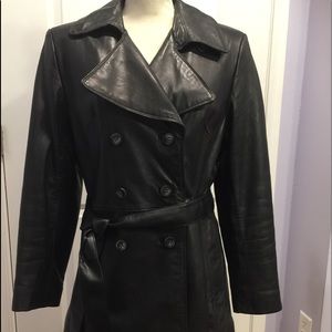 Double Breasted Leather Coat🌹